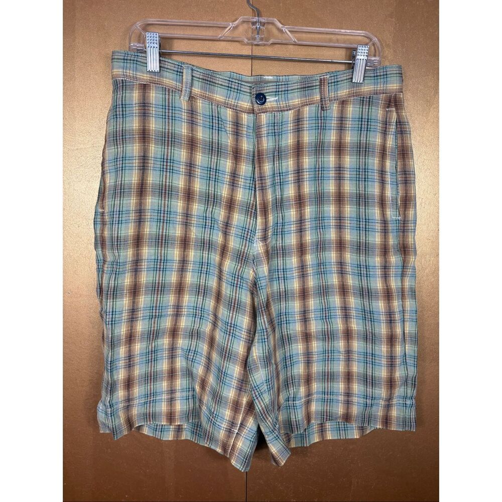 Tommy Bahama plaid Linen shorts size 33 - Picture 1 of 7